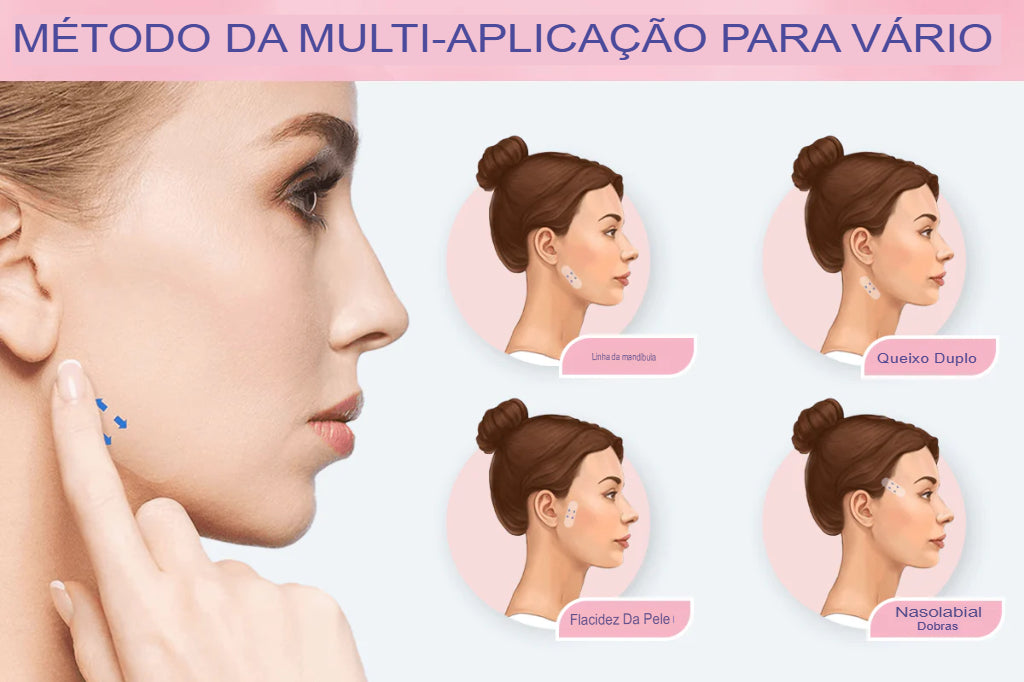 Fita adesiva para lifting facial invisível V-Face Anti Rugas