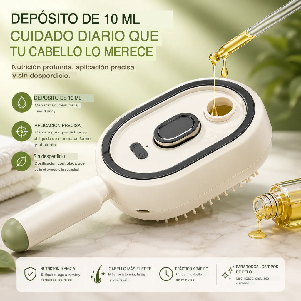 Cepillo Alisador Eléctrico 3 en 1 a Vapor Recargable Súper Potente