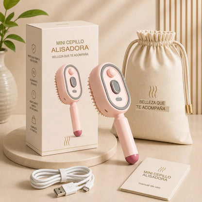 Cepillo Alisador Eléctrico 3 en 1 a Vapor Recargable Súper Potente