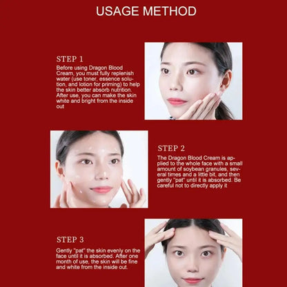 Crema facial con retinol y sangre de dragón: hidrata, repara, aclara y disimula líneas de expresión, poros y acné; ilumina el tono de la piel (cosmética coreana).