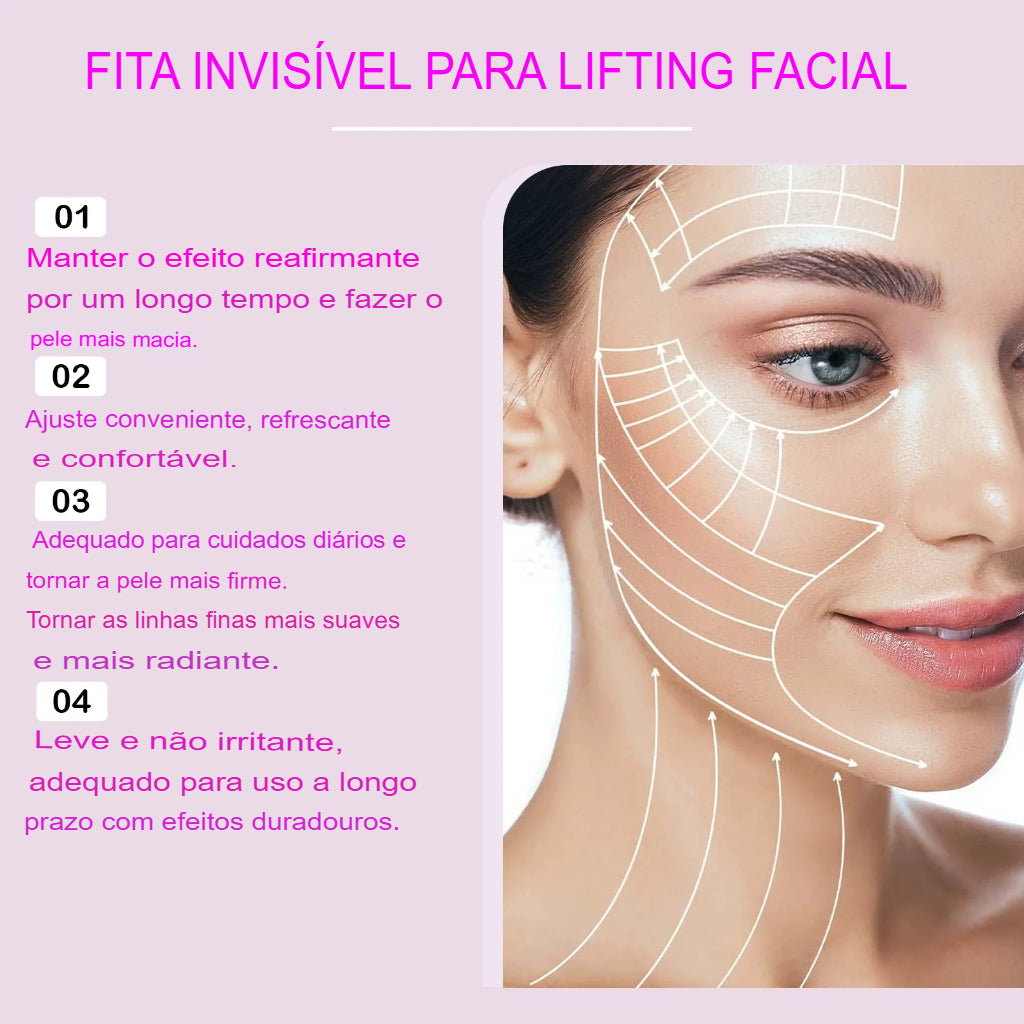 Fita adesiva para lifting facial invisível V-Face Anti Rugas
